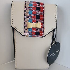 Olivia & Kate New York Crossbody Handbag Cream New with Tags